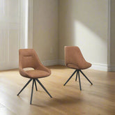 Cerutti Tan Corner Bench & 2 Chairs - Pendle Village Furniture